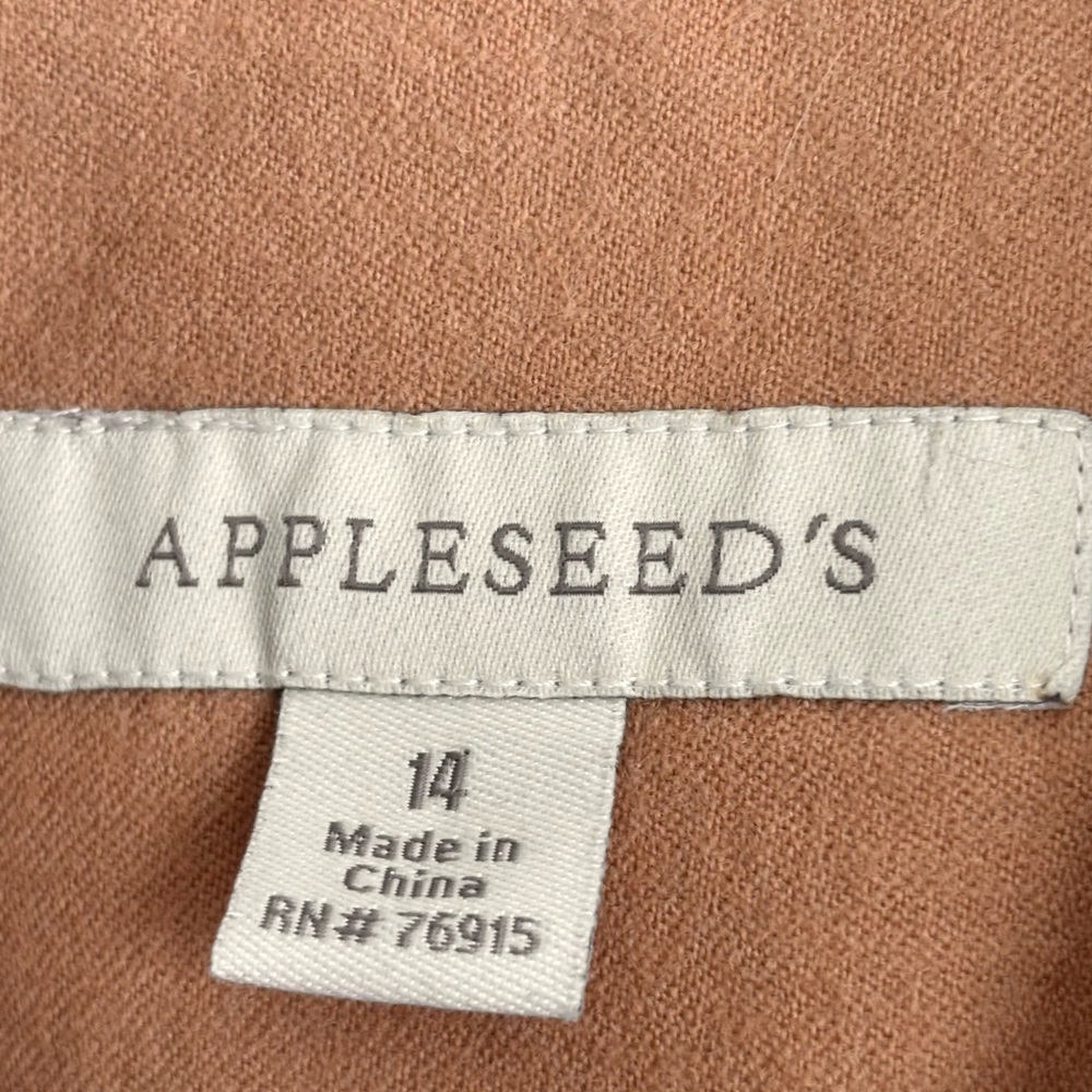 NWOT WOOL THREE BUTTON CAMEL LONG SLEEVE APPLESEEDS LINED BLAZER SZ 14 - Picture 5 of 13